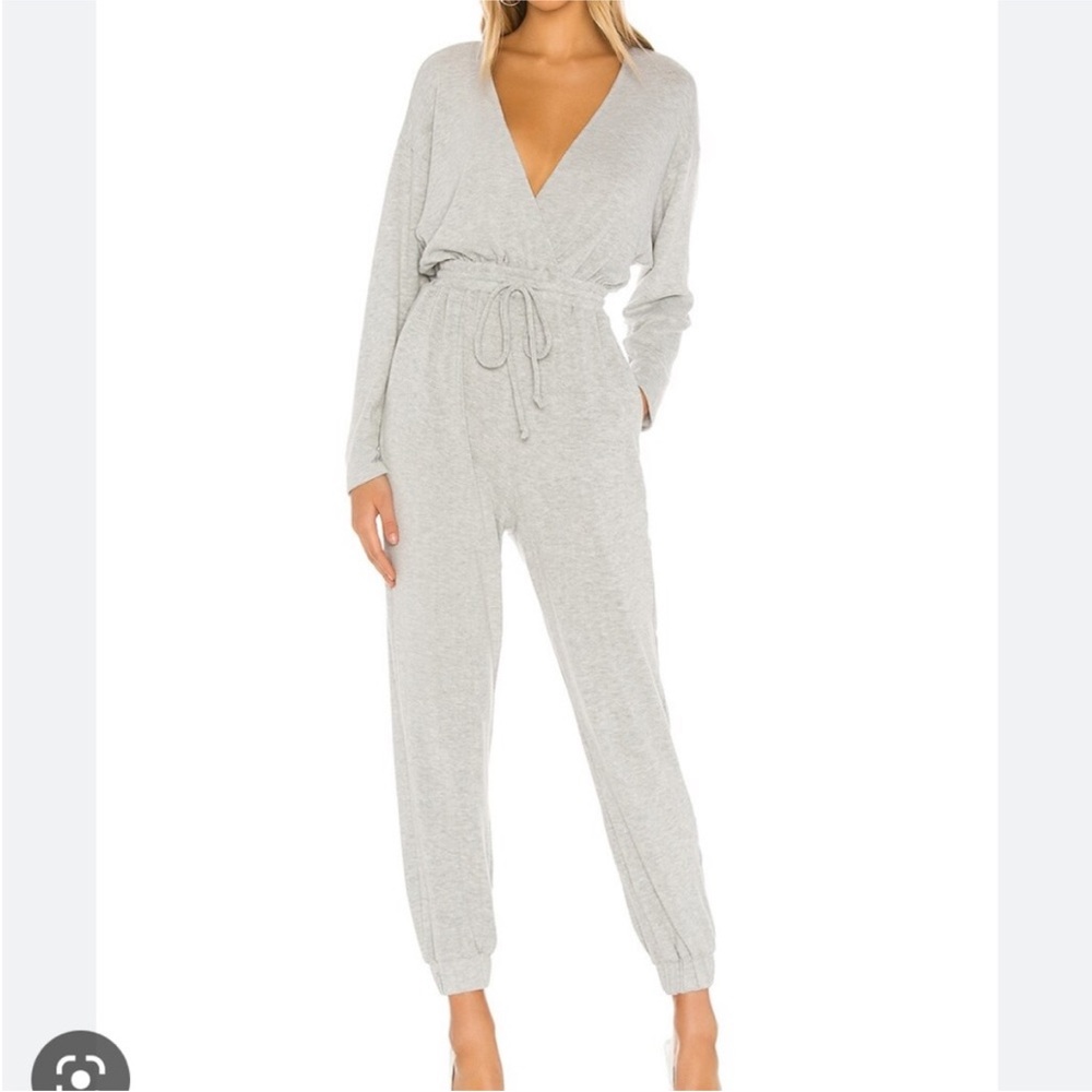 Revolve Majorelle Willie Grey LongSleeved Jumpsuit